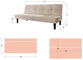 Разтегателно клик-клак канапе Норте