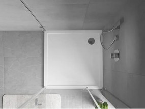 Mexen Flow квадратен душ кабина тънък 120 x 120 см, бял гланц - 46S101212