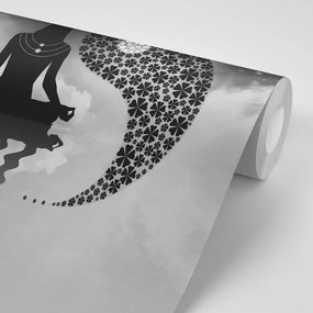 Самозалепващ тапет – Черно-бяло Ин и Ян йога