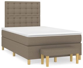 3137465 vidaXL Боксспринг легло с матрак, таупе, 120x200 см, плат