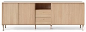 Нисък скрин с дъбов декор 220x76 cm Mistral - Hammel Furniture