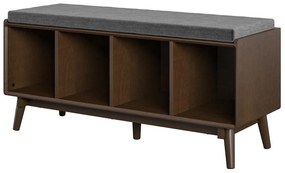 Кафяв шкаф за обувки с пейка Brittany - Novogratz