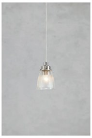 Висящо осветително тяло в сребрист цвят със стъклен абажур ø 11 cm Bellis – Markslöjd