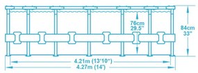 Басейн с метална конструкция Bestway Steel Pro - 4.27м., сглобяем, с филтърна помпа