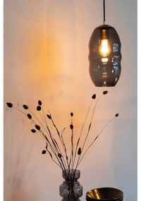 Сива висяща лампа със стъклен абажур 25x25 cm Lauren - White Label