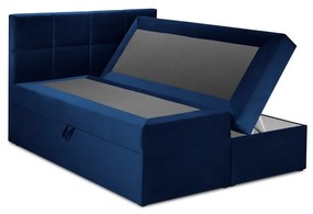 Синьо кадифено двойно легло , 200 x 200 cm Mimicry - Mazzini Beds