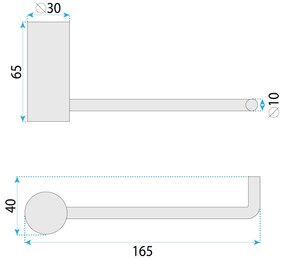 Закачалка за баня 9711A Prism Brush Gold