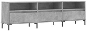 831288 vidaXL ТВ шкаф, бетонно сиво, 150x30x44,5 см, инженерно дърво