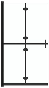 151182 vidaXL Сгъваема стена за душ с прозрачно ESG стъкло, 90x190 см