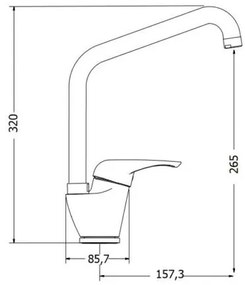 Кухненски кран Modea Elit II High