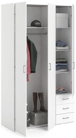 Бял гардероб 116x200 cm Space – Tvilum