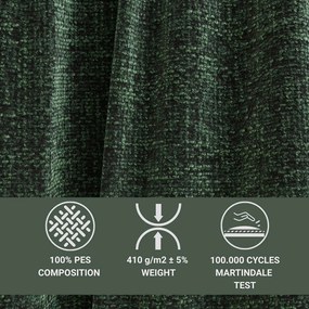 Тъмнозелен шенилов сгъваем/с място за съхранение ъглов диван (ляв ъгъл) Velto – Maison de Rêve