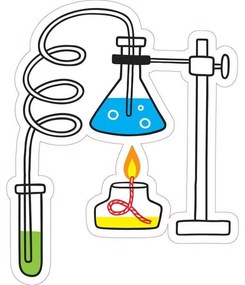 STEM Стикер, Природни науки - Химия, комплект H5, 100 cm, стикер 6
