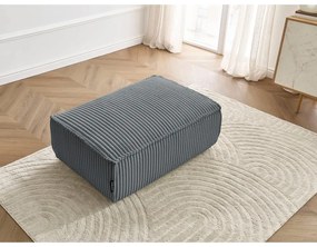 Тъмносива табуретка от рипсено кадифе Chelsea – Bobochic Paris