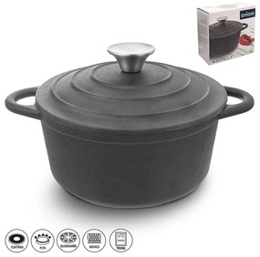 Съд от излято желязо с капак подходящо за индукционен котлон 4 l LITINA – Orion