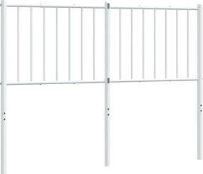 350962 vidaXL Метална резервна табла за легло, бяла, 120 см