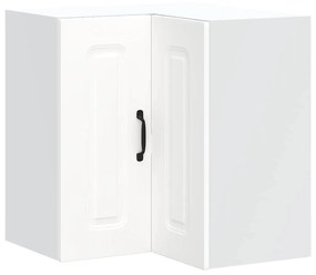 853617 vidaXL Кухненски стенен ъглов шкаф, Kalmar, бял, инженерно дърво