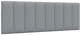4019163 vidaXL Мека табла за легло Hanko, светлосива, 140 см, плат