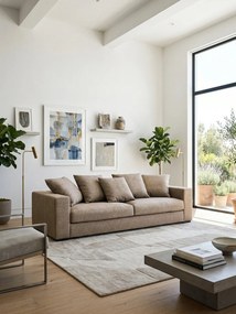 Диван Pilo Триместен-225φ 90β εκ-Μπεζ