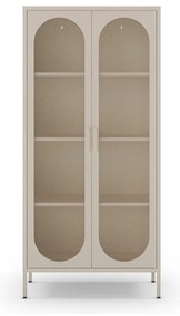 Кремаво метално шкафче 80x170x40 cm Diora – Marckeric