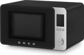 Комбинирана микровълнова фурна с горещ въздух SMEG Collezione MOC02BLMEU, 900W, 27 л, 25 програми, Плавно затваряне, Индивидуални настройки, Черен мат