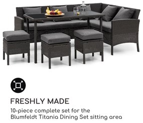 Blumfeldt Titania Dining Set, Калъфки за възглавници, 10-бр, 100% полиестер, тъмно сив