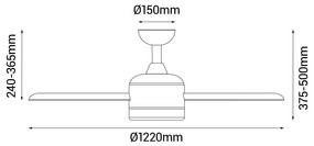 LED осветително тяло за таван в тъмно естествен цвят ø 13 cm Regal – SULION