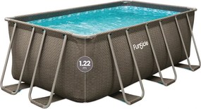 Сглобяем басейн с метална рамка FunSicle Oasis Pool Rattan FiltraBoost™ 4.00 x 2.00 x 1.22 м