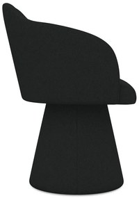 Черен тапициран трапезен стол Kanoa – Makamii