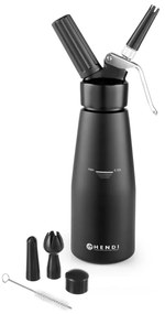 Черна алуминиева бутилка за бита сметана , 500 ml Kitchen Line - Hendi