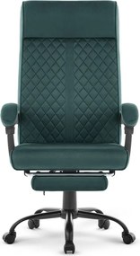 Ергономичен офисен стол HC-1030 с седалка с пружинно задвижване и максимална товароносимост 120 кг – смарагдовозелен