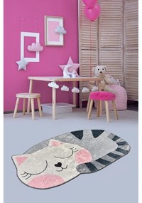 Сив детски нехлъзгащ се килим , 100 x 160 cm Big Cat - Conceptum Hypnose
