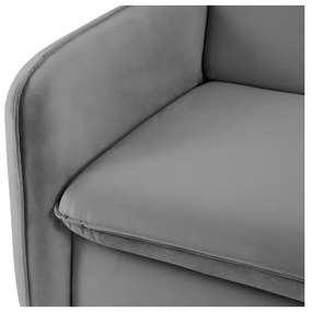 Сив кадифен разтегателен диван 214 cm Vienna - Cosmopolitan Design