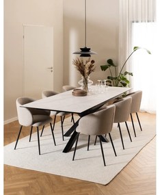 Кремави тапицирани трапезни столове в комплект 2 бр. Eleanor – Actona