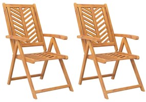 362231 vidaXL Накланящи се градински столове, 2 бр, акация масив