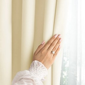Dimout перде в цвят слонова кост 140x250 cm Carli Tie – Restilo