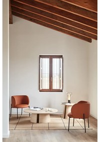 Оранжев фотьойл от изкуствена кожа Mogi - Teulat