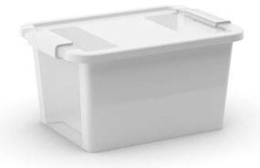 Бяла пластмасова кутия за съхранение с капак 36,5x26x19 cm Bi-Box S – KIS
