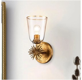 Quoizel STARING-1WB-DG-CLEAR - Стенен аплик STARING, 1xE27/40W/230V, медно изпълнение