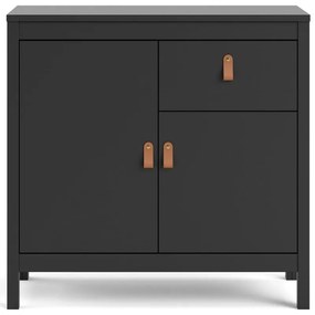 Черен нисък скрин 82x80 cm Madrid – Tvilum