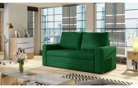 Зелен кадифен сгъваем/с място за съхранение диван 151 cm Wave – ELTAP