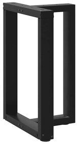 4013048 vidaXL Крака за трапезна маса, Т-образни, 2 бр., черни, 50x35x(72-73) см, стомана