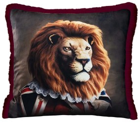 LION VELVET ДЕКО ВЪЗГЛАВНИЦА С ЦИП 43X43СМ