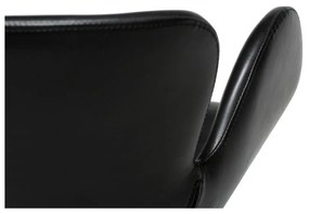 Черен тапициран трапезен стол с подлакътници Gaia – DAN-FORM Denmark