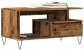 857452 vidaXL Масичка за кафе от старо дърво 90x49x45 cm Инженерна дървесина
