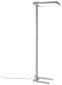 Дневна подова лампа сива квадратна с LED и димер - Guzo