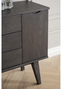 Кафяв нисък скрин от декор от дъб 150x85 cm Filippa – Rowico