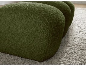 Зелена табуретка от прежда с примки от букле Hippolyte – Bobochic Paris