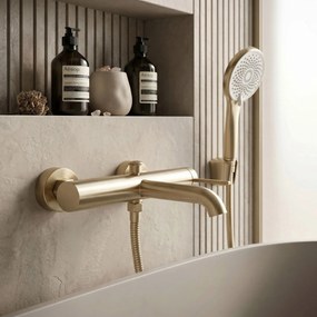 Смесител за вана Rea Rivo Brush Gold