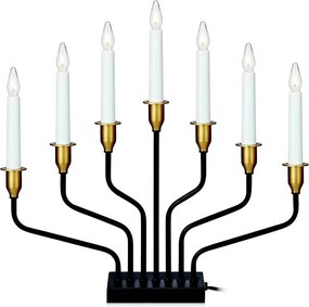 Markslöjd 703578 - Коледен свещник BROSA 7xE10/3W/230/34V черен